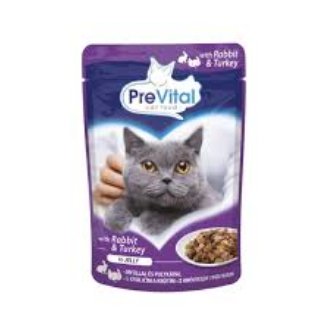 TEO POUCHES FOR ADULT CATS 4X85GR RABBIT AND VEAL